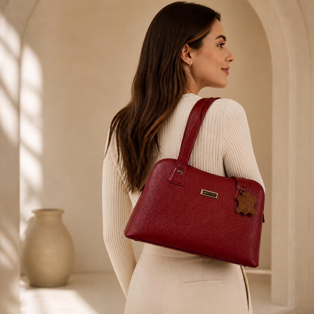 Burgundy Leather Tote